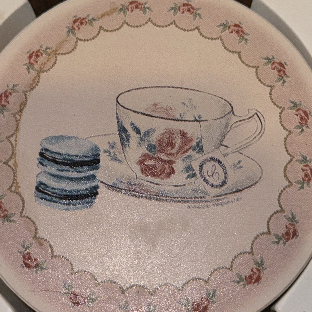 Marco Fabiano tea cup macaroons pink dainty coaster set​ - Picture 4 of 10